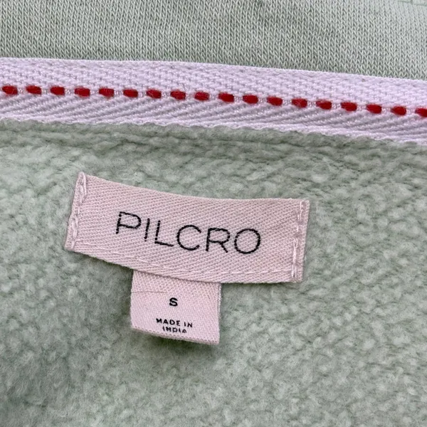Pilcro Pullover Sweatshirt Women S Green V Neck Collar‎ Fleece Anthropologie - Image 6