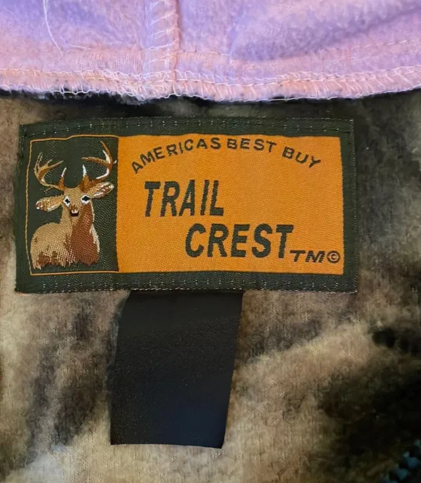 Vintage Fleece pink and camo quarter zip hooded sweatshirt - Image 4