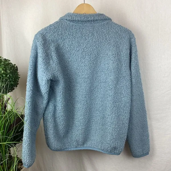 Patagonia Blue Long Sleeve Half Zip Fleece Jacket S - Image 3
