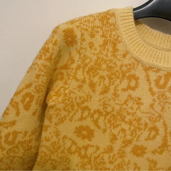 Lost + Wander Morning Sunshine Pullover Sweater Dress Dusty Yellow Small NWT - Image 3