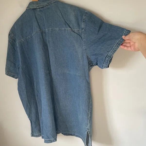 Bobbie Brooks Vintage Denim Button Down Shirt Top Embroidered Cotton Size 18/20W - Image 6