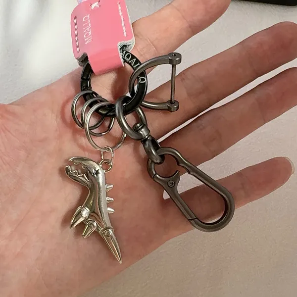 Dinosaur Car Keychain for Men Women Braided Rope Carabiner Keychain Bag Charm - Image 6