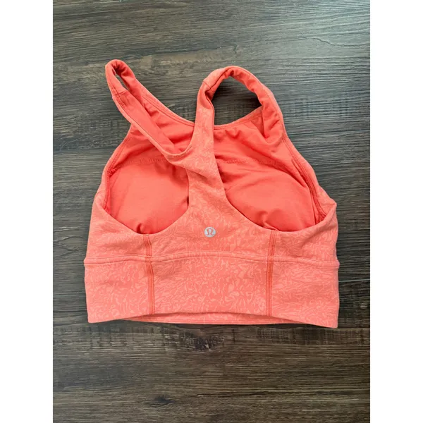 Lululemon Wunder Train Long-Line Bra *Medium Support, C/D Cups Crunch Warm Coral - Image 2