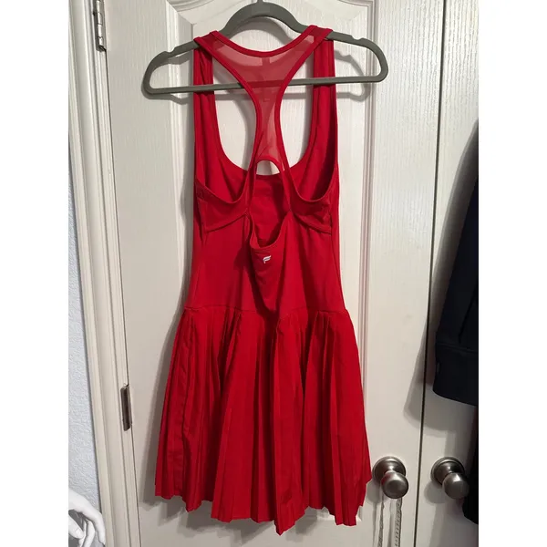 Fabletics Hot Shot Pleated Tennis Mini Dress Racerback Active Athleisure Shorts - Image 3