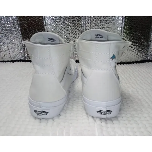VANS Sk8-Hi Tapered High Top White Women Canvas Sneakers Skate Size M 5.5 W 7 - Image 8