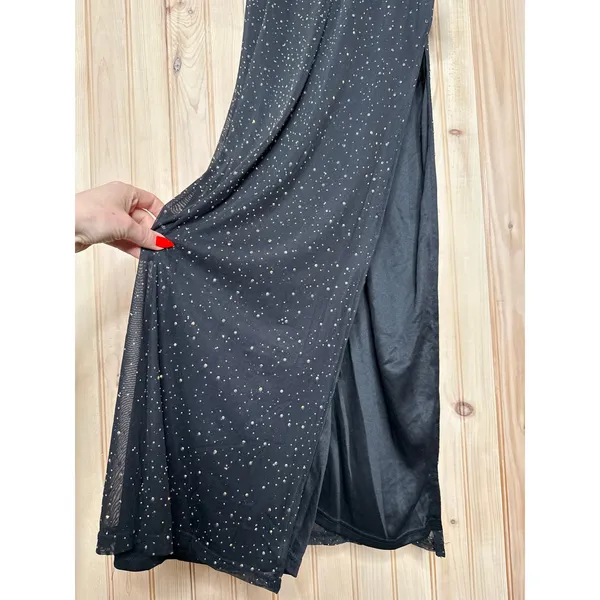 NWT Lulus A-Lister Black Rhinestone Bustier Maxi Dress Glam Cocktail Party Sz S - Image 5