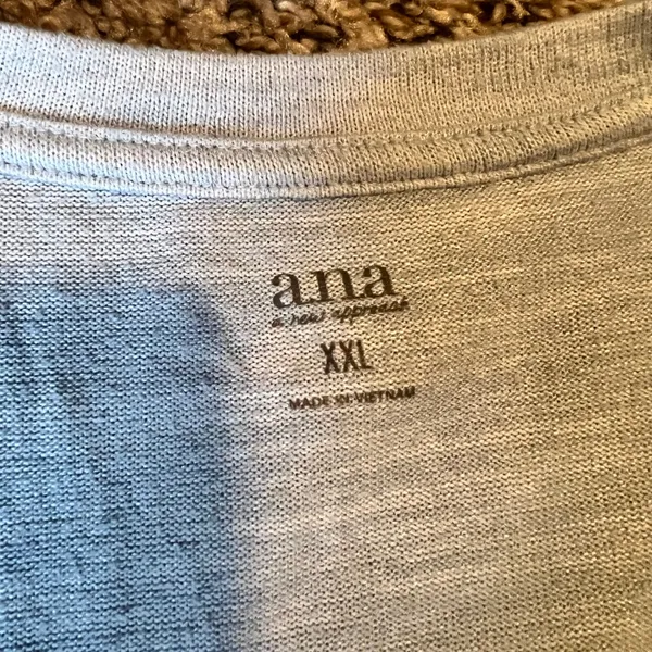ANA A New Approach Women Light Blue V Neck Long Sleeve Pullover Plus Size‎ XXL - Image 2