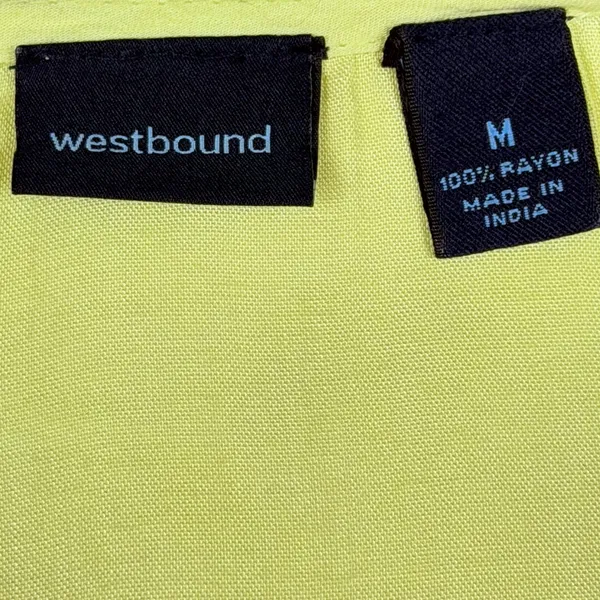 Westbound Womens Yellow Green Ombre Crochet Lace V-Neck Tunic Top Medium - Image 3