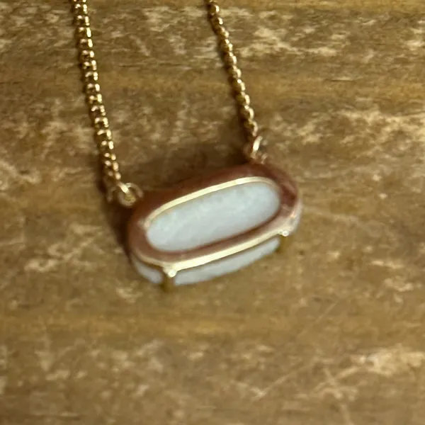 Luna Norte gold tone druzy quartz pendant necklace - Image 7