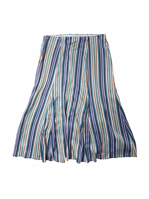 Maeve Anthropologie Freya Satin Multi Striped Midi Skirt Womens 4 - Image 8