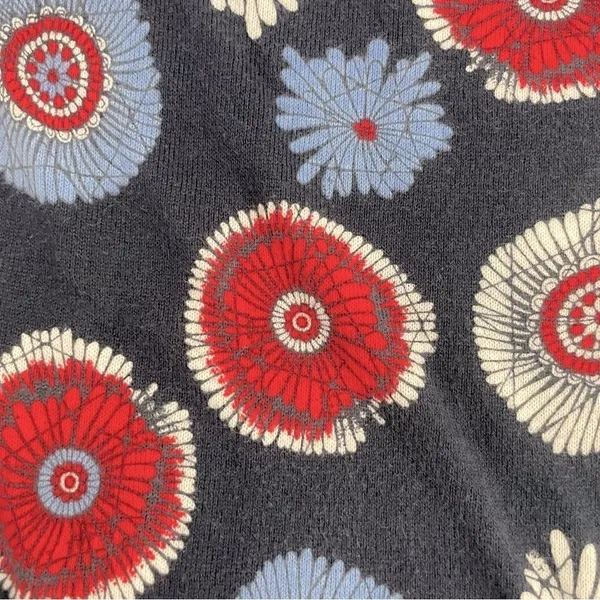 Ann Taylor Loft Women's Red White Blue Print Lightweight Cardigan Size Medium - Image 6