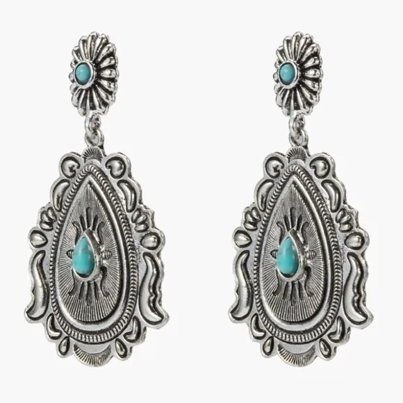 Western Earrings Silver - Image 8