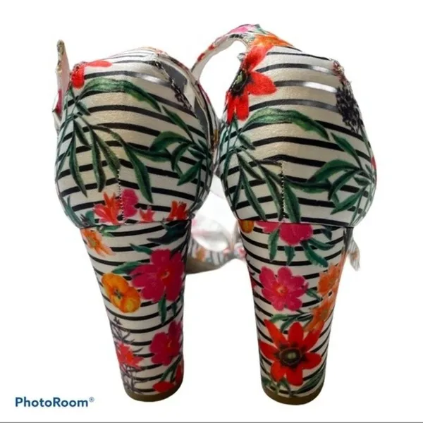 Worthington Heels Floral Striped Beckwith Size 6 - Image 6