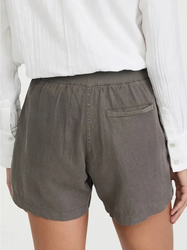 Faherty Arlie Shorts Pull On Linen Blend Olive Green Womens Size Medium - Image 3