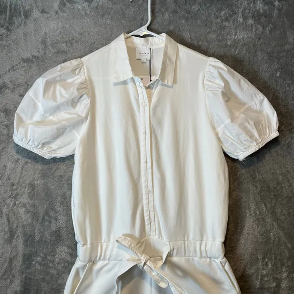 SUNDAYS Sz M Barrett Romper in Coconut Milk‎ Short Sleeve New Women's - Image 2
