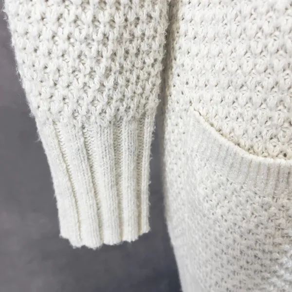 Abercrombie Fitch Womens‎ Open Front Cardigan M Chunky Longline Cozy Layering - Image 3