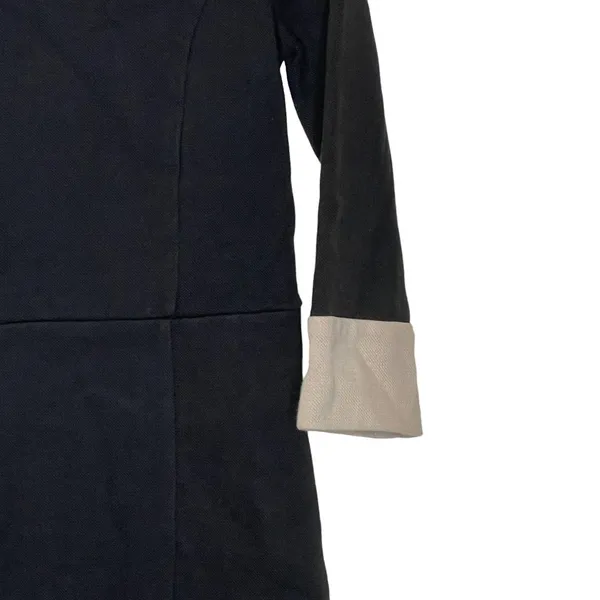 Banana Republic Women 4 Thick Knit Sheath Dress Back Zip Colorblock‎ 3/4 Sleeve - Image 3