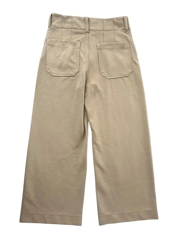 Anthropologie Maeve The Colette Knit Crop Wide-Leg Pants Size 28 True Camel Tan - Image 6