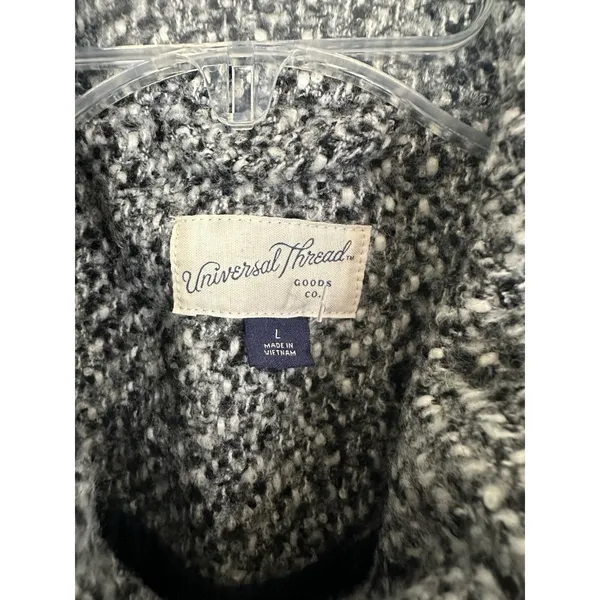 Universal Threads Women's Double Breasted Cocoon Overcoat - Gray Large - Image 7