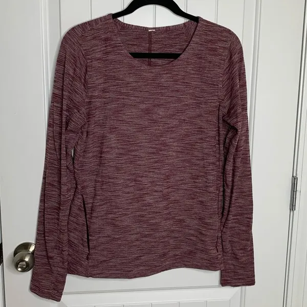 Lululemon‎ &go city pullover top size 8 bordeux heather - Image 3