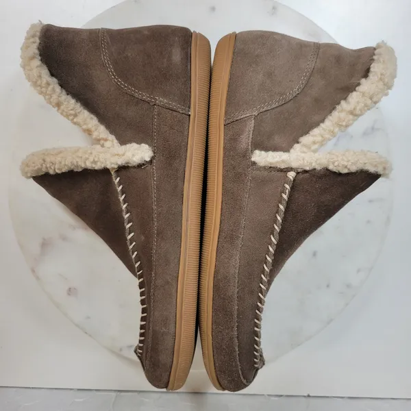 Blondo Serene Slippers Womens 11 Brown Suede Sherpa Lining Waterproof Moccasin - Image 10