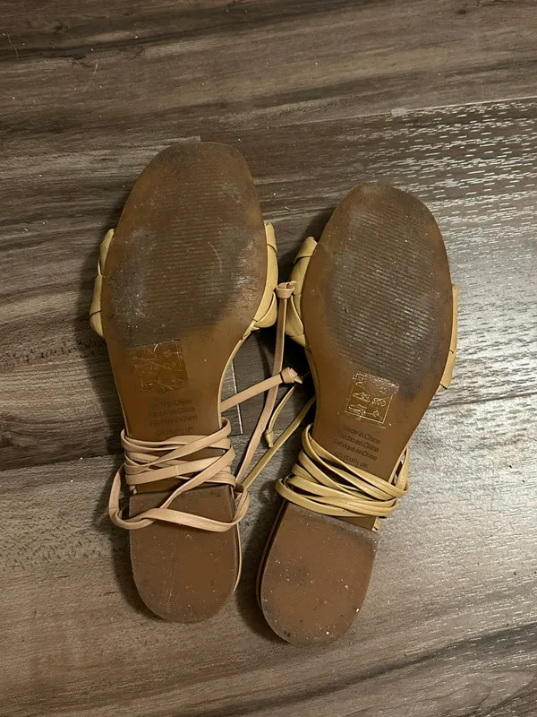 Who What Wear Marlena Woven Tie Up Flat Sandals - Image 5