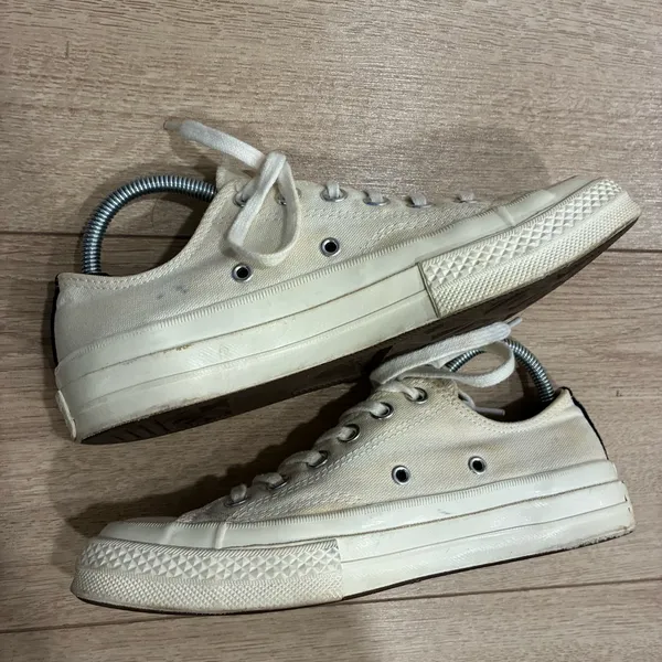 Converse x Comme Des Garcons PLAY Cream Low Top Sneakers Size 5 Men’s/Women’s 7 - Image 5