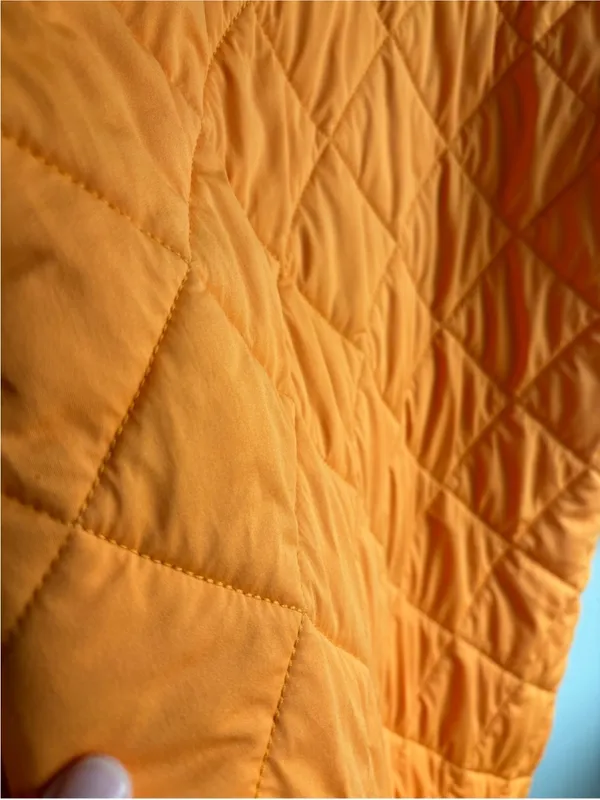 Quilted Orange Long Jacket - Image 6