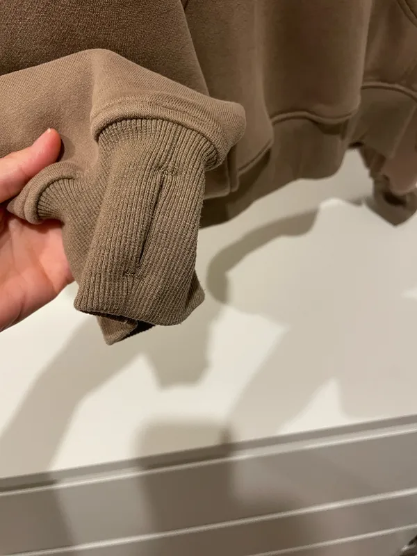 Half zip up hoodie Medium Brown - Image 4