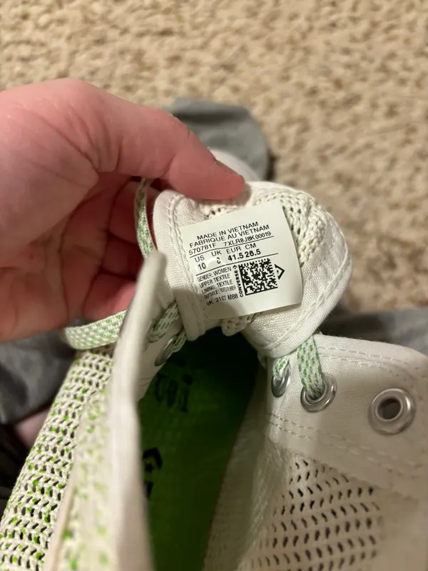 Converse Green And White Mesh - Image 7