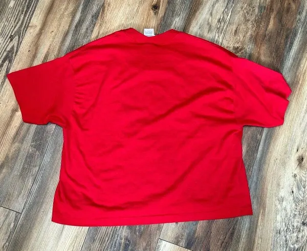 Vintage Ohio State Buckeyes Crop Top Graphic T-Shirt Single Stitch Brutus USA - Image 10