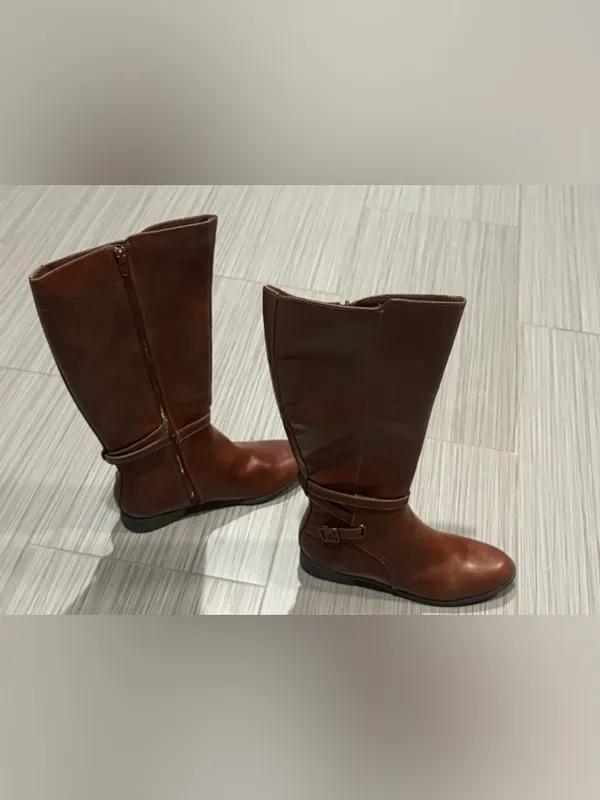 Esprit Brown Knee High Riding Boots Women’s Size 8M NWOB Buckle Zip - Image 6