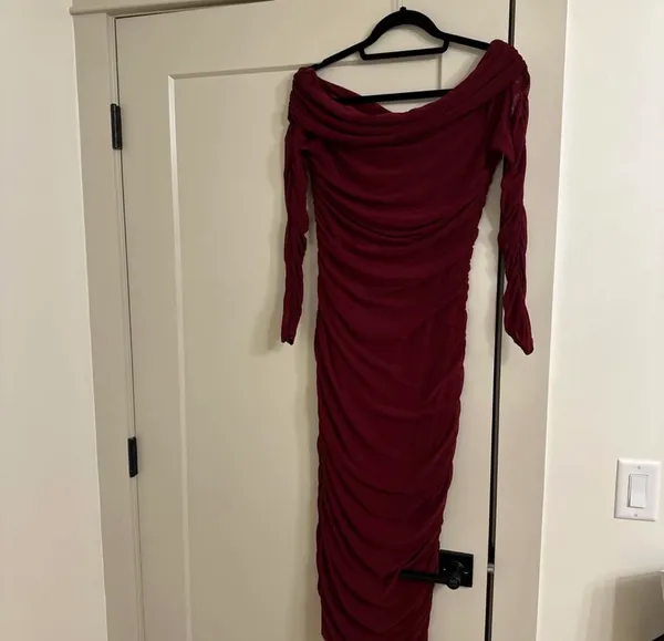 Red wine maxi dress Size M - Image 2