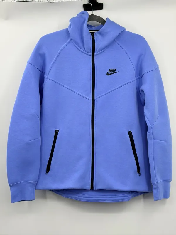 Nike Tech Fleece Windrunner‎ Hoodie Womens M Royal Pulse Blue FB8338-494 - Image 3