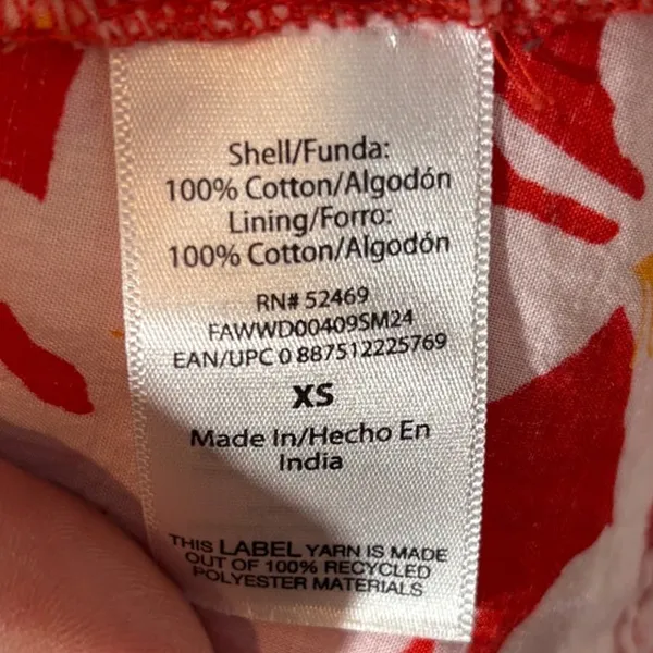 Free Assembly Women's Mini Dress Size XS Red Floral Fit & Flare Flutter Sleeves - Image 7