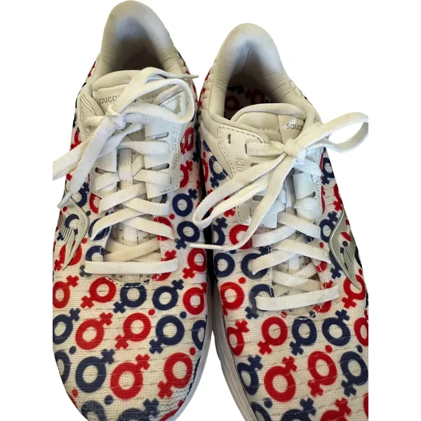 Saucony X Prinkshop Kinvara 11 Red White Blue Women Empowerment Sneakers Sz 8 - Image 5
