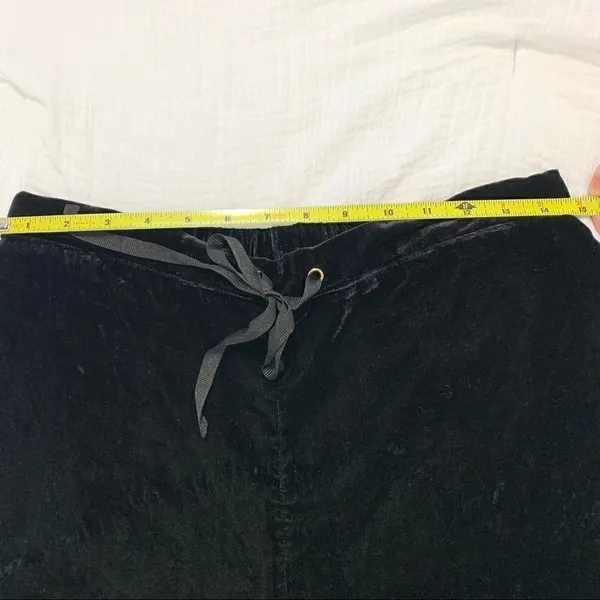 Sam Edelman Black Velvet Lounge Pants Size Small Comfy Loungewear - Image 7
