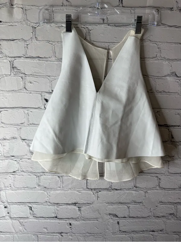 Emerson Thorpe silk and leather sleeveless top XS - Image 2