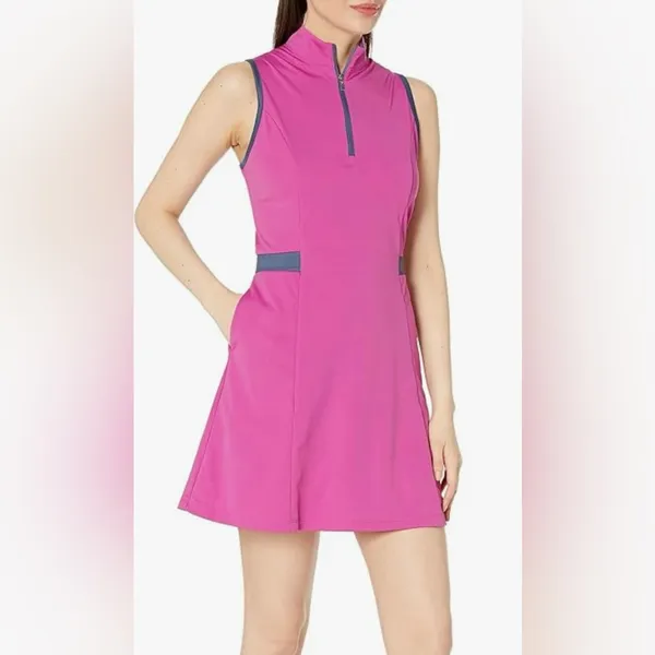 NWT PGA TOUR Women's Sl Colorblock Dress Sz L - Image 5
