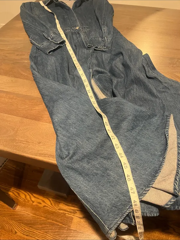 GREY LAB Blue Denim Wide-Leg Jumpsuit - Image 3