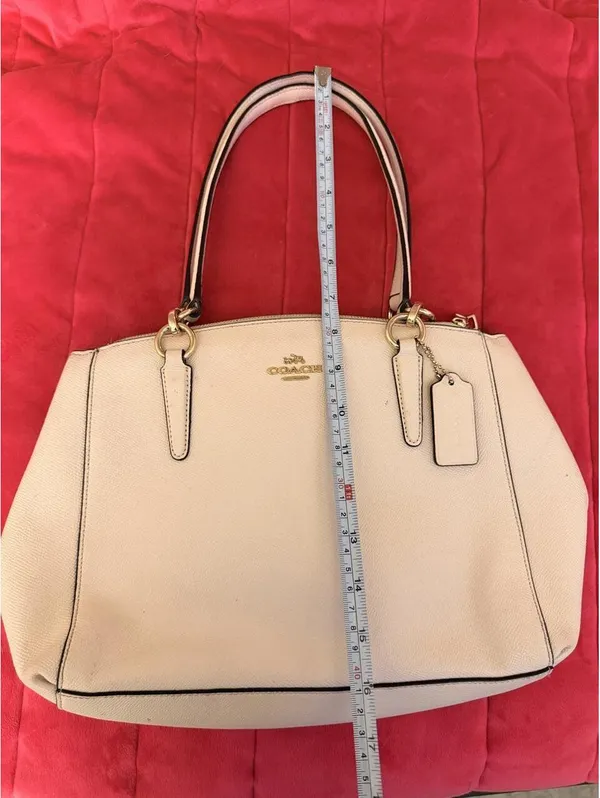 White Coach Christie Carryall in Crossgrain Leather 2017 - Image 7