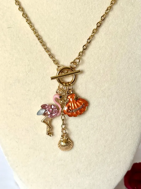 Pink Flamingo Necklace (978) 🦩 - Image 2