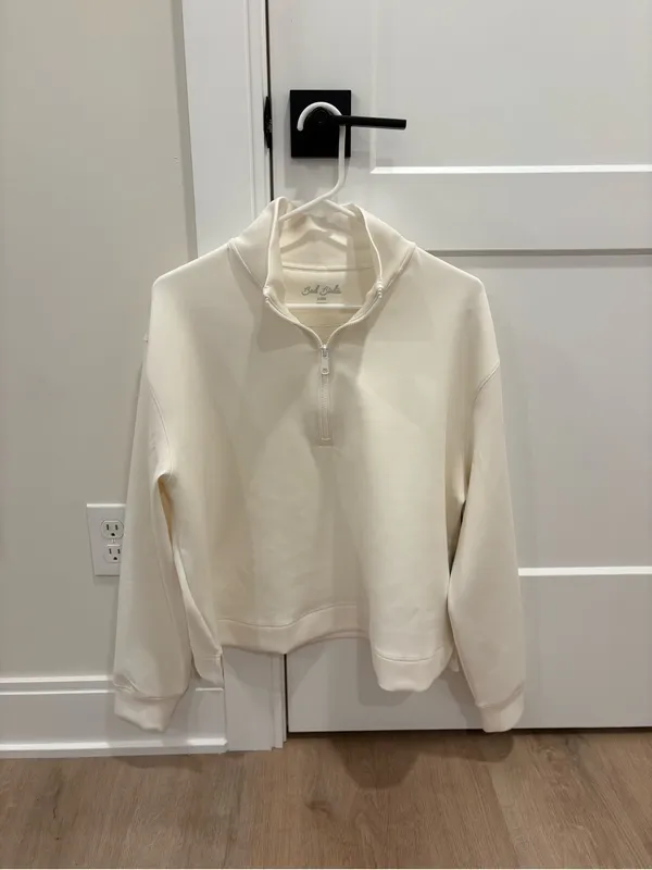 NWT Bad Birdie At Ease Quarter zip Size XL White - Image 2