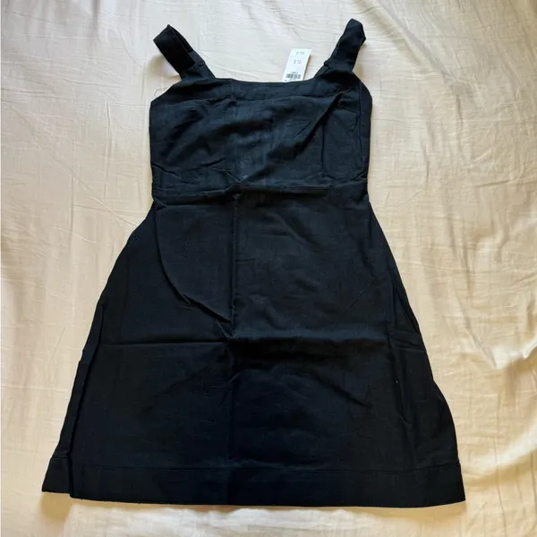 Abercrombie & Fitch: Linen-Blend Wide Strap Mini Dress - Image 7