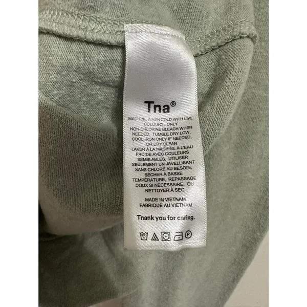 TNA Women's Full Zip Thermal Cotton Blend‎ Hoodie Size Medium - Image 5