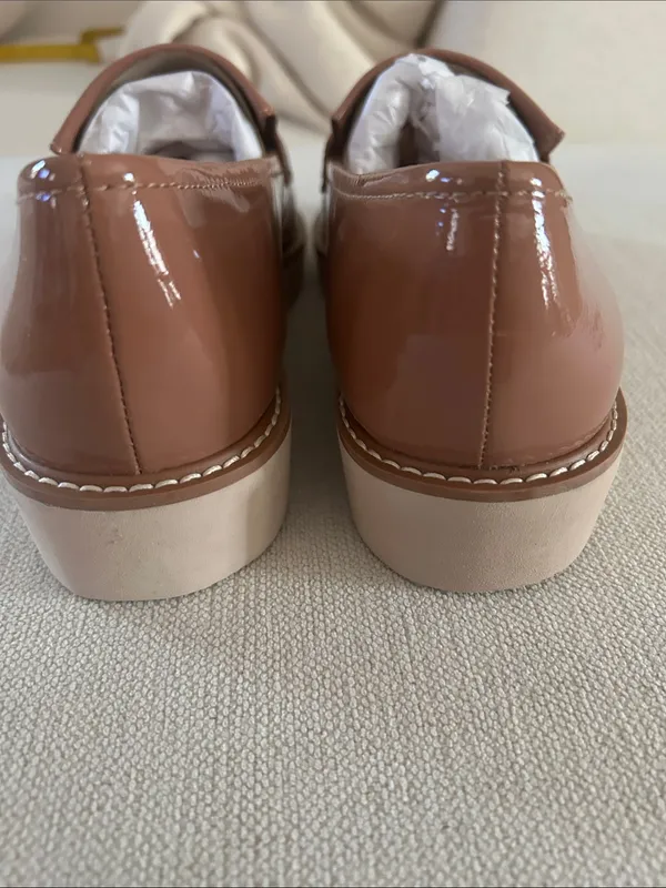 Naturalizer Adiline leather slip-on loafer,Hazelnut brown patentSize 9.5W, NWOT - Image 8