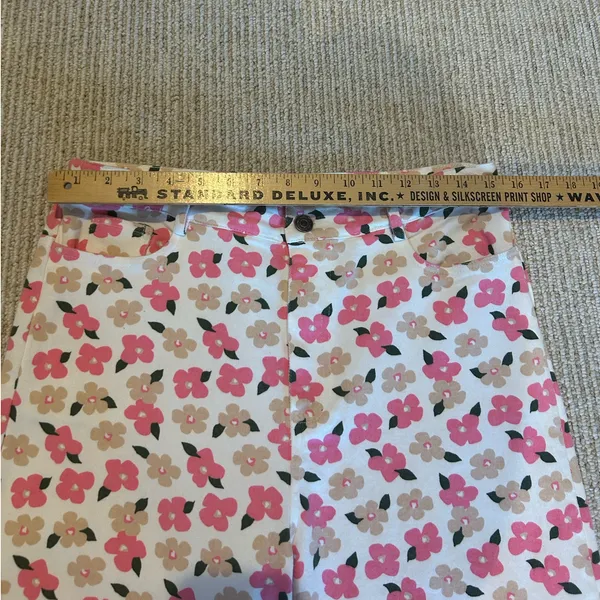 Boutique Anniewear denim floral jeans L - Image 3