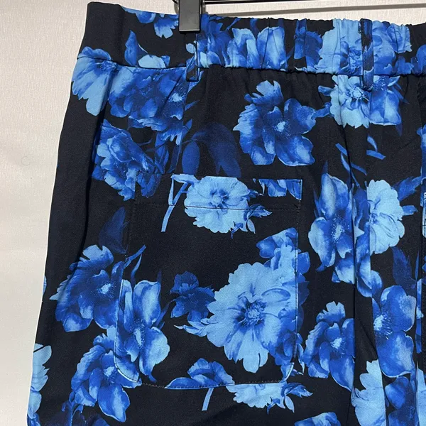 Area stars New Floral Print Work Pants Trousers Hannah Black Blue Size XL - Image 9