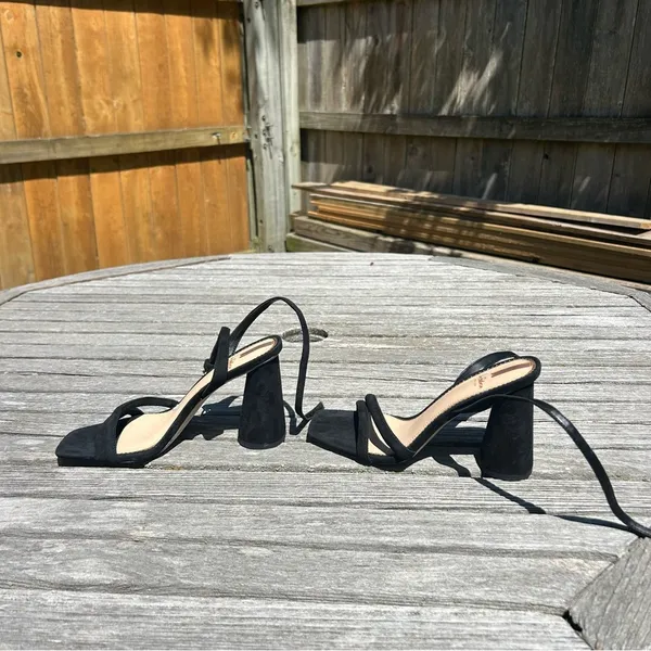 SAM EDELMAN WOMENS KIA BLOCK HEEL black SANDAL SIZE 6.5 - Image 8