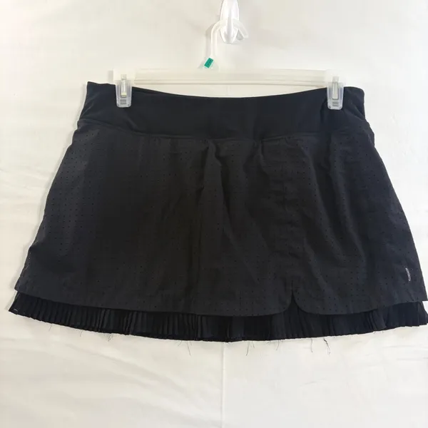 Mondetta Black Perforated Pleated Active Skort Womens‎ Large Tennis Golf Running - Image 2